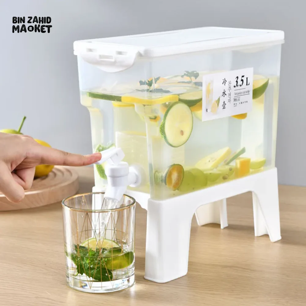 3.5L COLD KETTLE REFRIGERATOR WITH FAUCET HOUSEHOLD LEMONADE DRINKWARE WATER CONTAINER - Image 4