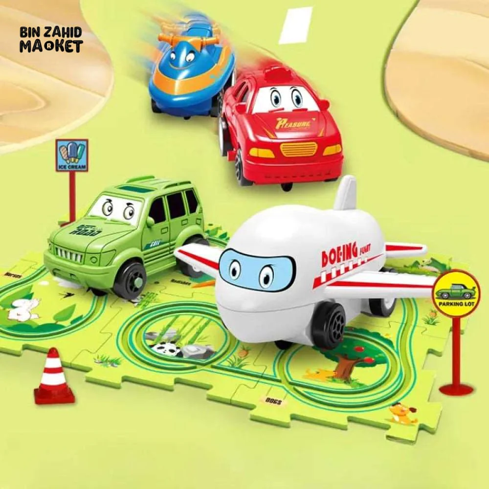 KIDS PUZZLE ELECTRIC TRACK TOY SET 13 PIECES JIGSAW - Image 3