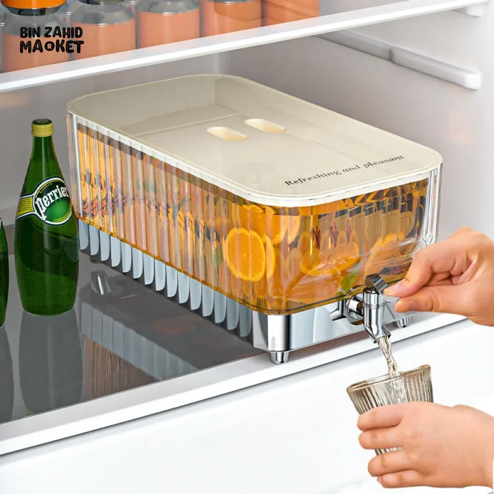 LARGE-CAPACITY REFRIGERATOR COLD WATER JUG WITH FAUCET - ICE & JUICE BUCKET - Image 3
