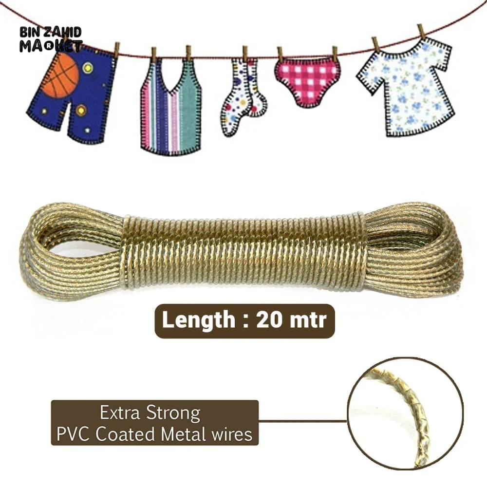 PVC COATED ALUMINIUM CLOTHESLINE WIRE 20 METRES - Image 3