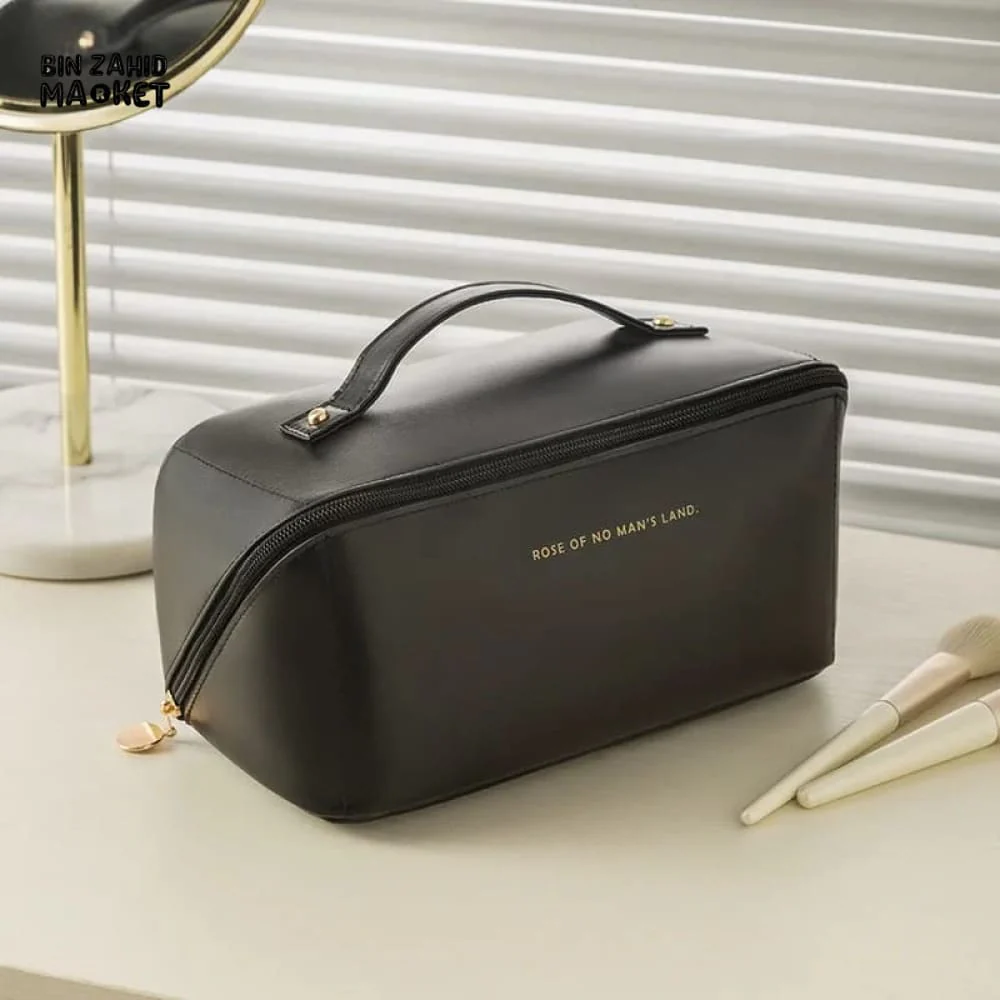 VERSATILE LEATHER COSMETIC ORGANIZER POUCH - Image 7